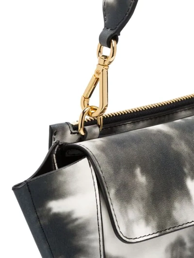 Shop Wandler Mini Hortensia Tie-dye Shoulder Bag In Black