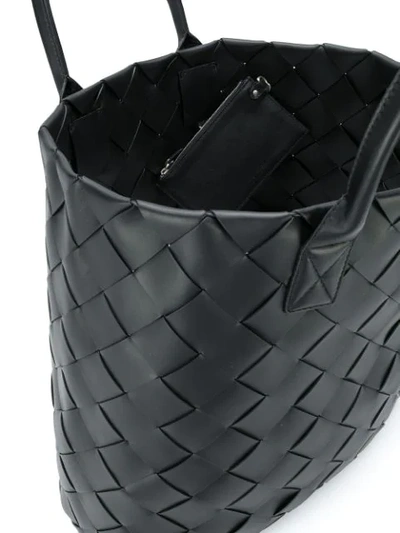 Shop Bottega Veneta Woven Tote Bag In Black