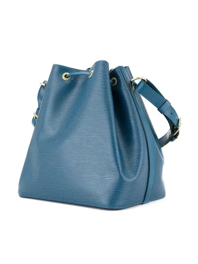 Pre-owned Louis Vuitton Petite Noe Bucket Tote In Blue