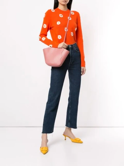 Shop Mansur Gavriel Mini Ocean Tote In Pink