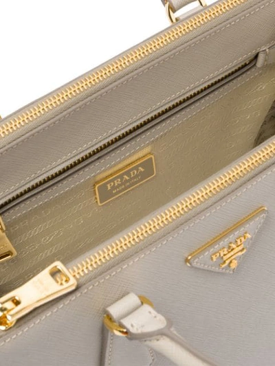 Shop Prada Galleria Tote Bag In Metallic