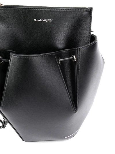 Shop Alexander Mcqueen Chain Style Bucket Bag In Black