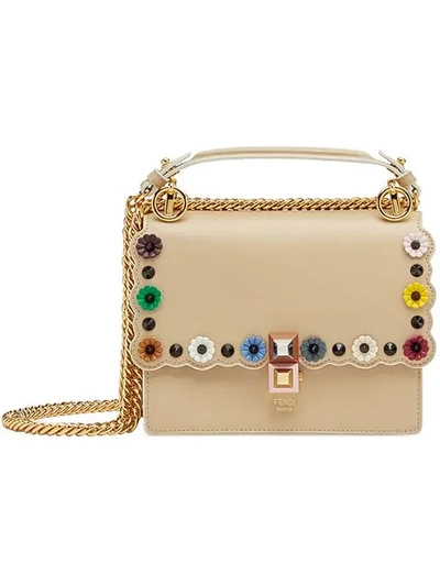 Shop Fendi Kan I Shoulder Bag - Neutrals