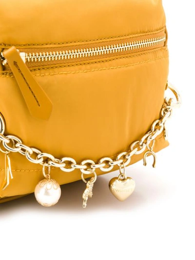 Shop Twinset Twin-set Charm Chain Detail Backpack - Yellow