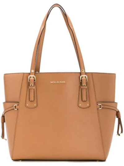 Shop Michael Michael Kors Voyager Tote Bag In Neutrals