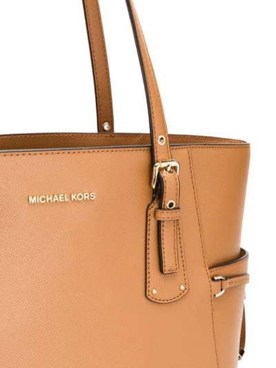 Shop Michael Michael Kors Voyager Tote Bag In Neutrals
