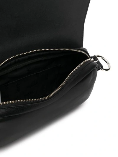 Shop Mm6 Maison Margiela Ribbon Flap Shoulder Bag In Black