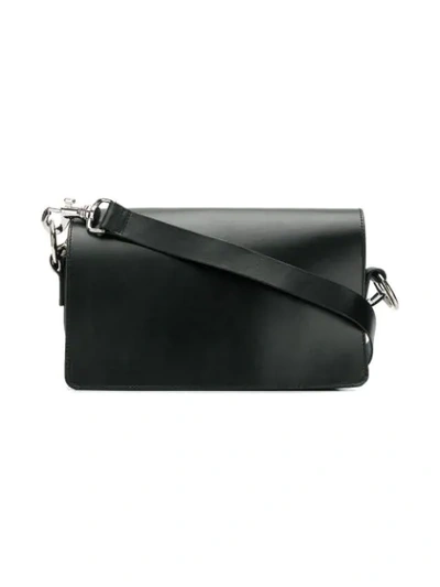 Shop Mm6 Maison Margiela Ribbon Flap Shoulder Bag In Black