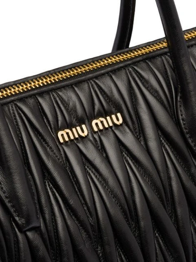Shop Miu Miu Avenue Travel Bag In Black