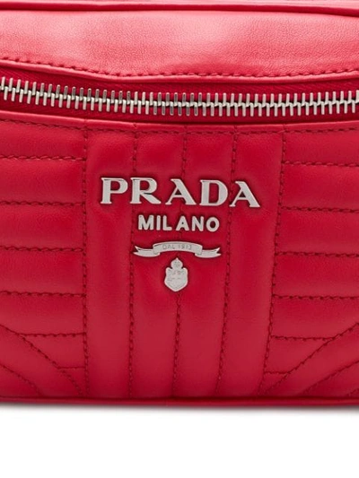 Shop Prada Diagramme Belt Bag - Red