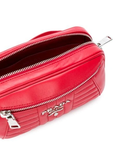 Shop Prada Diagramme Belt Bag - Red