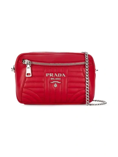 Shop Prada Diagramme Belt Bag - Red