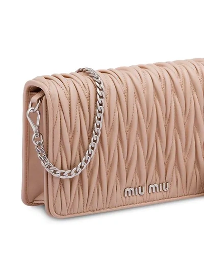 Shop Miu Miu Miu Délice Clutch Bag In Neutrals