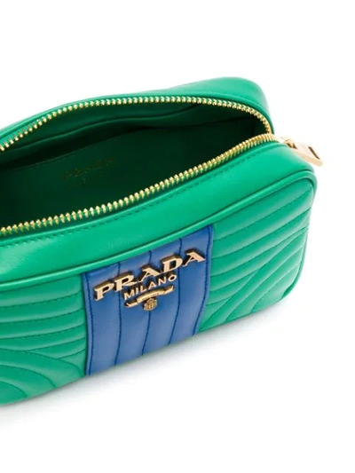 Shop Prada Quilted Shoulder Bag - Green