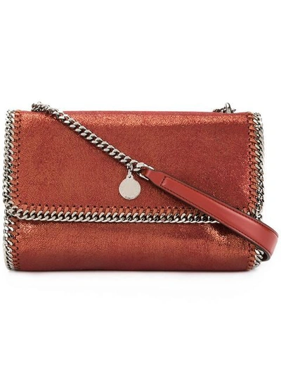 STELLA MCCARTNEY FALABELLA SHINY DOTTED CHAMOIS CROSSBODY BAG - 棕色