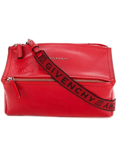Shop Givenchy 4g Mini Pandora Crossbody Bag In Red