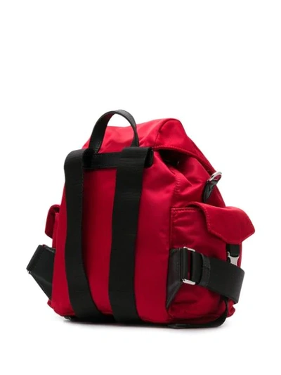 Shop Moncler Logo Backpack In Red