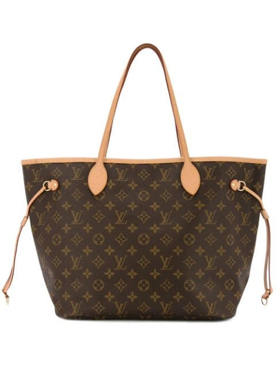 Shop Pre-owned Louis Vuitton Neverfull Mm Tote - Brown