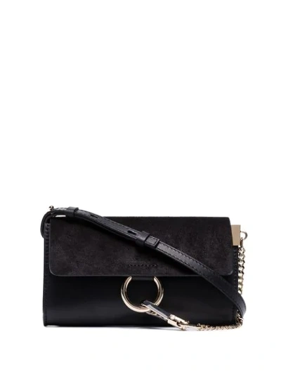 Shop Chloé Mini Faye Cross-body Bag - Black