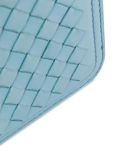 Shop Bottega Veneta Woven Purse In Blue