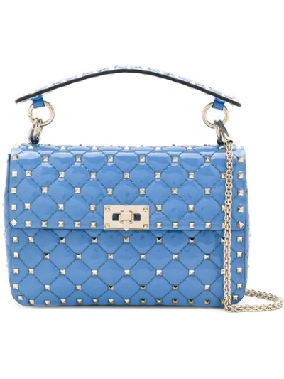 Shop Valentino Garavani Rockstud Spike Tote Bag In Blue