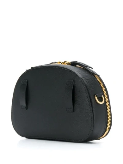 Shop Prada Odette Saffiano Leather Bag In Black