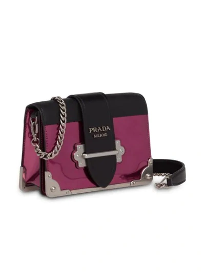 Shop Prada Cahier Shoulder Bag In Purple