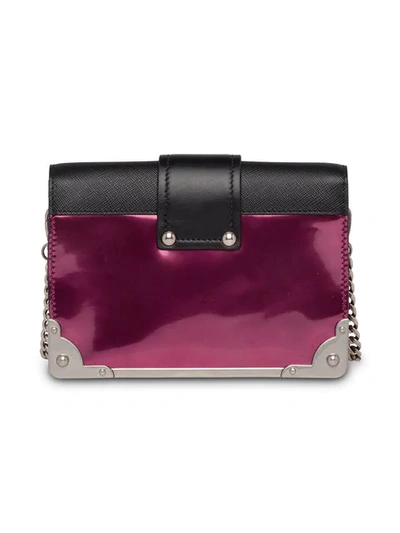 Shop Prada Cahier Shoulder Bag In Purple