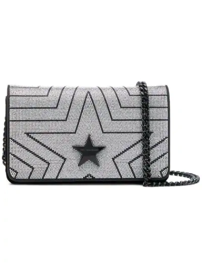 Shop Stella Mccartney Embellished Star Crossbody Bag In Black