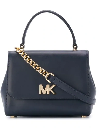 Shop Michael Michael Kors Mott Satchel Bag In Blue