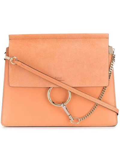Shop Chloé Faye Shoulder Bag In Orange
