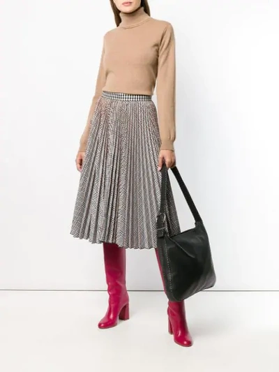 Shop Fendi Vintage 2000's Stitched Shoulder Bag - Black
