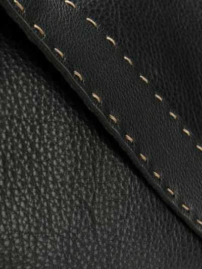 Shop Fendi Vintage 2000's Stitched Shoulder Bag - Black