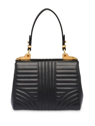 Shop Prada Diagramme Handbag In Black