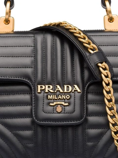 Shop Prada Diagramme Handbag In Black