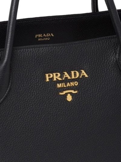 Shop Prada Calf Leather Bag - Black