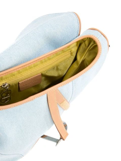 Pre-owned Dior  Denim Saddle Bag In Blue