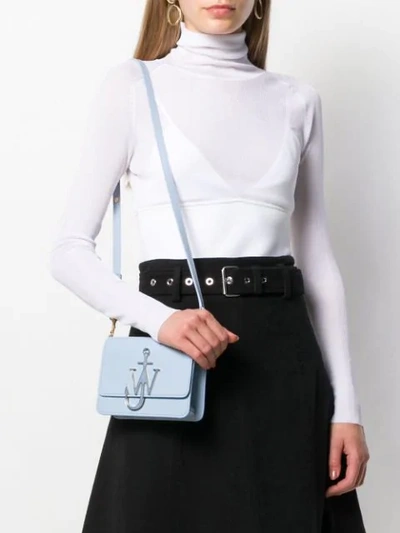 Shop Jw Anderson Anchor Logo Shoulder Bag In 801 Ice Blue