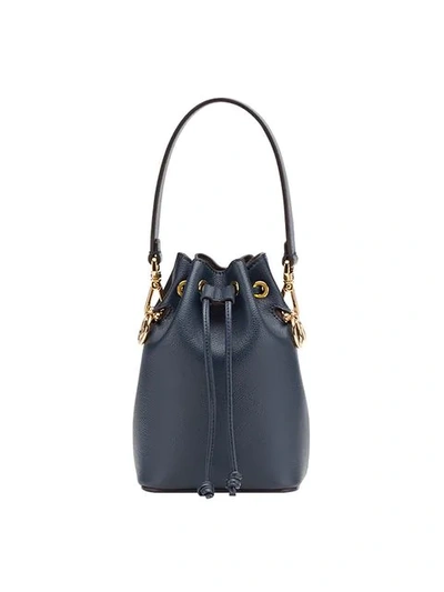 Shop Fendi Mini Mon Tresor Bucket Bag In Blue