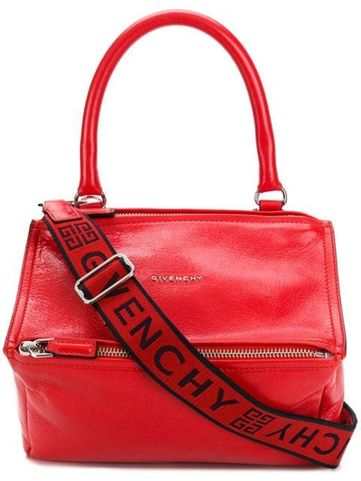Shop Givenchy Small Pandora Tote In Red
