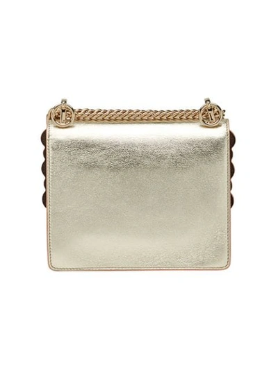 Shop Fendi Kan I Scalloped Handbag In Metallic