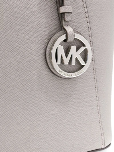 Shop Michael Kors Top Zip Tote Bag In Grey