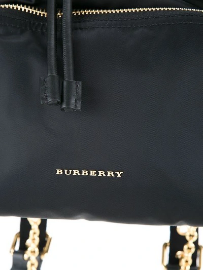 Shop Burberry The Medium Rucksack In Technical Nylon And Leather In Black