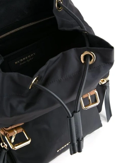 Shop Burberry The Medium Rucksack In Technical Nylon And Leather In Black