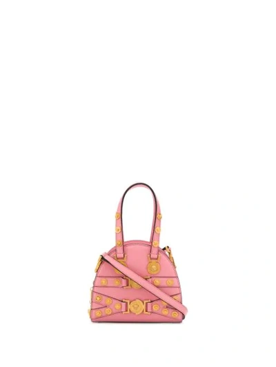 Shop Versace Medusa Medal Crossbody Bag In Pink