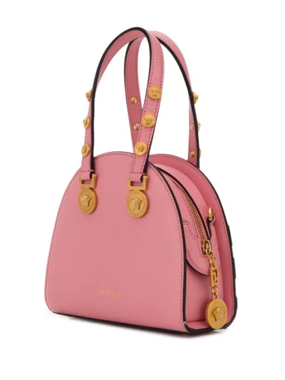 Shop Versace Medusa Medal Crossbody Bag In Pink