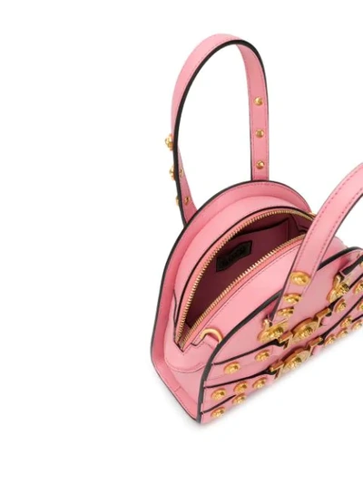 Shop Versace Medusa Medal Crossbody Bag In Pink