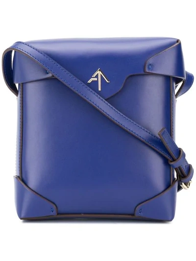 Shop Manu Atelier Mini Pristine Crossbody Bag In Blue