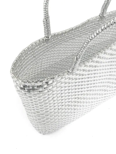 Shop Anteprima Wirebag Medium Tote Bag In Silver