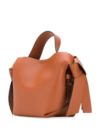 Shop Acne Studios Mini Musubi Shoulder Bag In Brown
